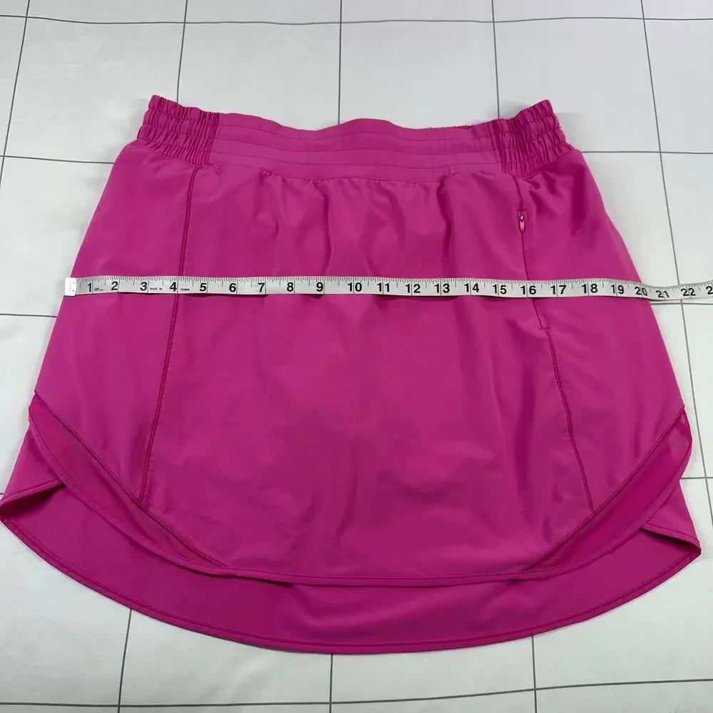 Lululemon Skirt Womens 12 Long Pink Hotty Hot High Rise Athletic Sporty Tennis - Picture 10 of 15